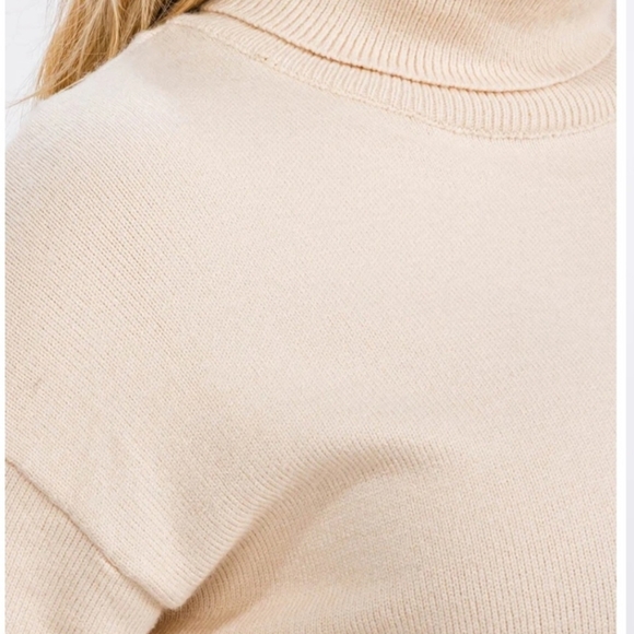 Cream Turtleneck Sweater XL, 1X, 2X - Picture 2 of 5